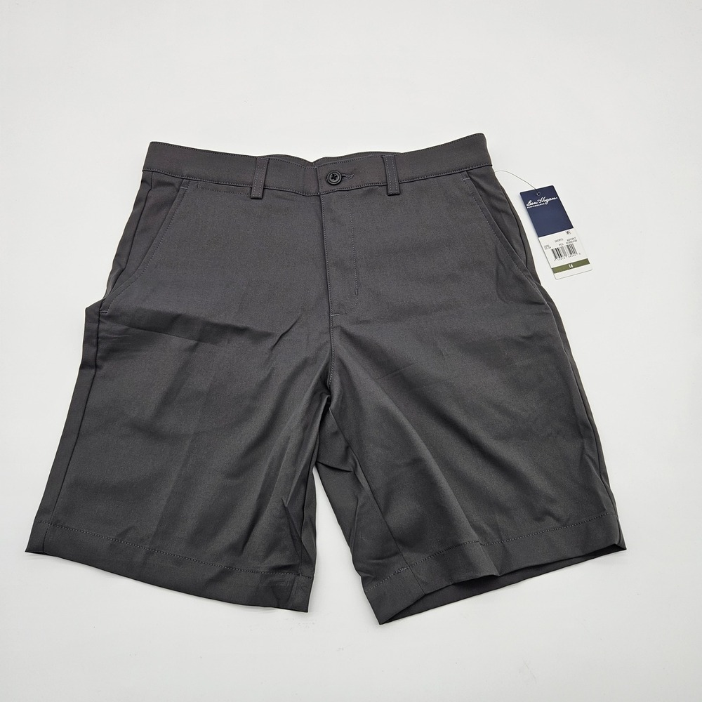 Ben Hogan Performance Shorts Asphalt Flat Front Boys Size 16 Polyester
